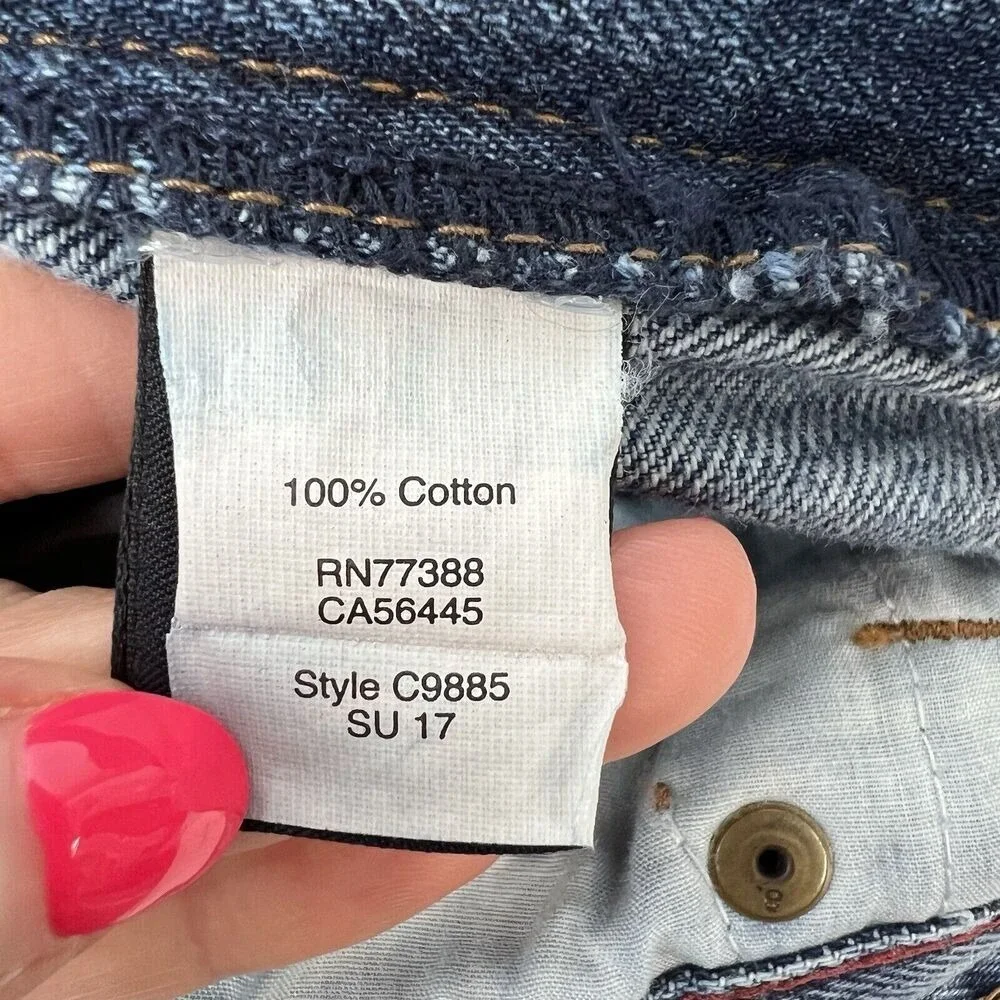 J.CREW Size 36x28 Jeans Driggs‎ Slim Fit 100% Cotton Denim Blue C9885 Straight